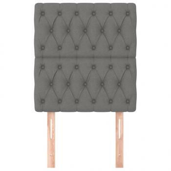 Kopfteile 2 Stk. Dunkelgrau 80x7x78/88 cm Stoff