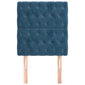 Kopfteile 2 Stk. Dunkelblau 80x7x78/88 cm Samt