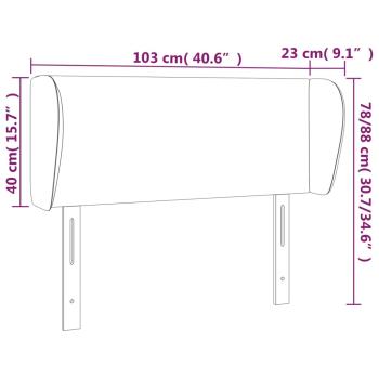 Kopfteil mit Ohren Creme 103x23x78/88 cm Kunstleder