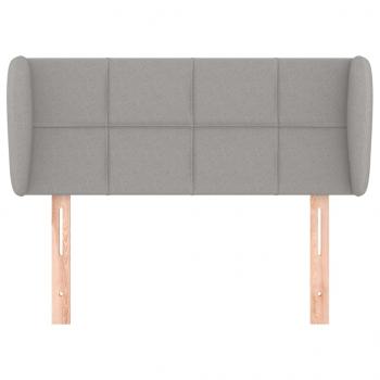 Kopfteil mit Ohren Hellgrau 103x23x78/88 cm Stoff