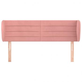 Kopfteil mit Ohren Rosa 147x23x78/88 cm Samt 