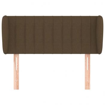 Kopfteil mit Ohren Dunkelbraun 103x23x78/88 cm Stoff