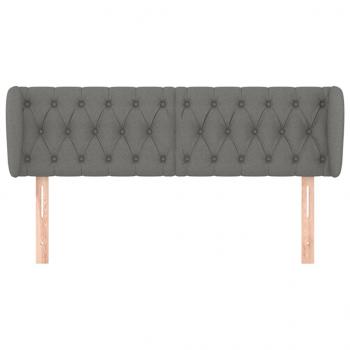 Kopfteil mit Ohren Dunkelgrau 163x23x78/88 cm Stoff
