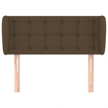 Kopfteil mit Ohren Dunkelbraun 93x23x78/88 cm Stoff