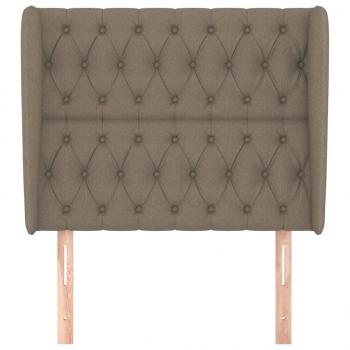 Kopfteil mit Ohren Taupe 103x23x118/128 cm Stoff
