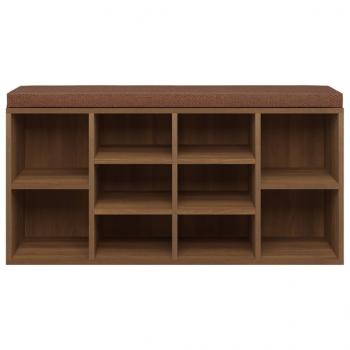 Schuhbank Braun Eichen-Optik 103x30x48 cm Holzwerkstoff