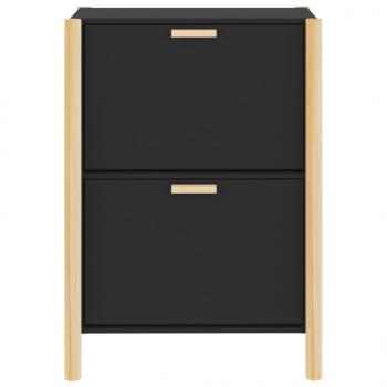 Schuhschrank Schwarz 57,5x33x80 cm Holzwerkstoff
