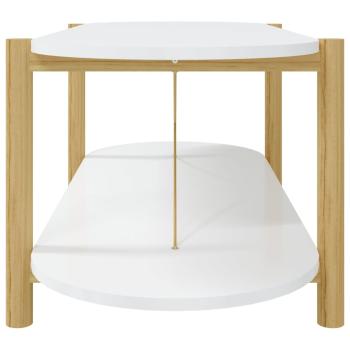 ARDEBO.de - Couchtisch Weiß 110x48x40 cm Holzwerkstoff