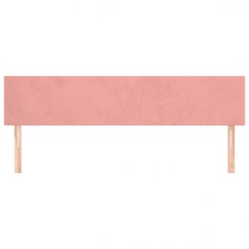 Kopfteile 2 Stk. Rosa 100x5x78/88 cm Samt
