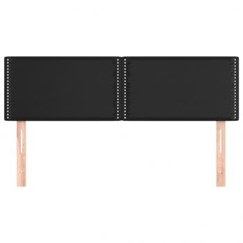 Kopfteile 2 Stk. Schwarz 72x5x78/88 cm Kunstleder