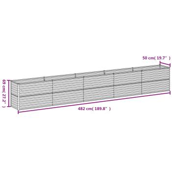 Hochbeet 482x50x69 cm Cortenstahl