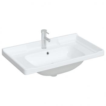 Waschbecken Weiß 81x48x23 cm Rechteckig Keramik