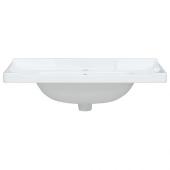 Waschbecken Weiß 81x48x23 cm Rechteckig Keramik