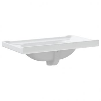Waschbecken Weiß 81x48x23 cm Rechteckig Keramik