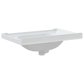 Waschbecken Weiß 71x48x23 cm Rechteckig Keramik