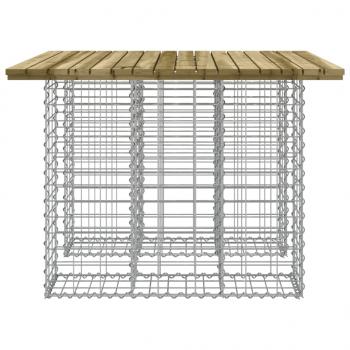Gartenbank aus Gabionen 100x102x72 cm Kiefernholz Imprägniert
