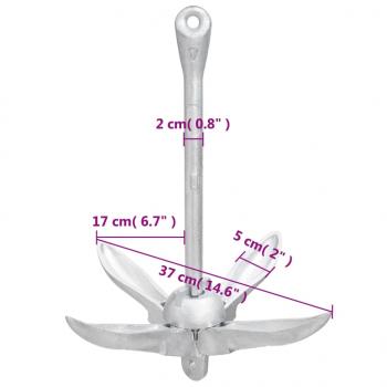 Klappanker Silbern 3,2 kg Temperguss