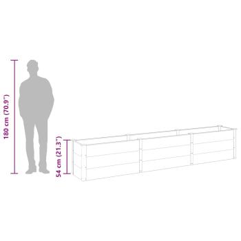 Garten-Hochbeet 300x50x54 cm WPC Grau