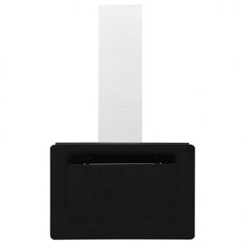 Dunstabzugshaube 60 cm Edelstahl und Hartglas Schwarz