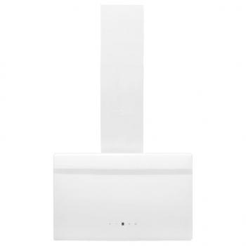 Dunstabzugshaube 60 cm Stahl und Hartglas Weiß