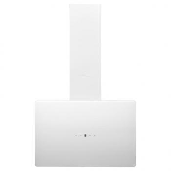 Dunstabzugshaube 60 cm Stahl und Hartglas Weiß