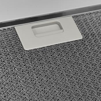 Dunstabzugshaube 60 cm Stahl und Hartglas Weiß