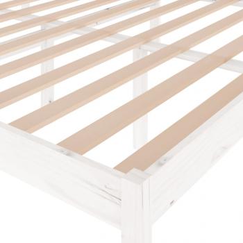 Seniorenbett Weiß 160x200 cm Massivholz Kiefer