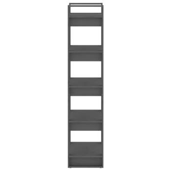 Bücherregal/Raumteiler Grau 60x35x160 cm Massivholz