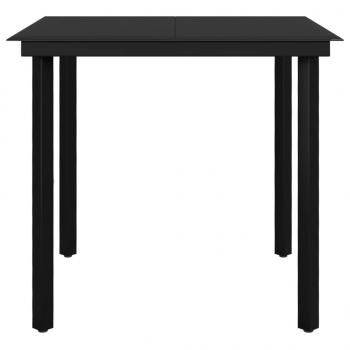 3-tlg. Garten-Essgruppe mit Auflagen Poly Rattan und Glas