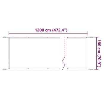 Senkrechtmarkise Blau 180x1200 cm Oxford-Gewebe