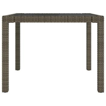 ARDEBO.de - 5-tlg. Garten-Essgruppe mit Kissen Poly Rattan Grau