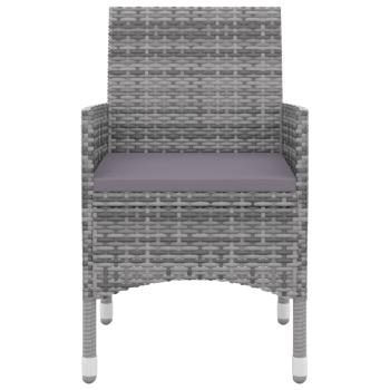 5-tlg. Garten-Essgruppe mit Auflagen Poly Rattan und Glas