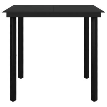 5-tlg. Garten-Essgruppe mit Auflagen Poly Rattan und Glas