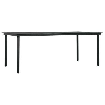 9-tlg. Garten-Essgruppe mit Kissen Poly Rattan und Glas