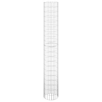Gabionen-Hochbeete 3 Stk. Rund Verzinkter Stahl Ø30x200 cm