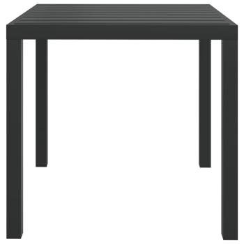 5-tlg. Garten-Essgruppe mit Kissen Poly Rattan Schwarz