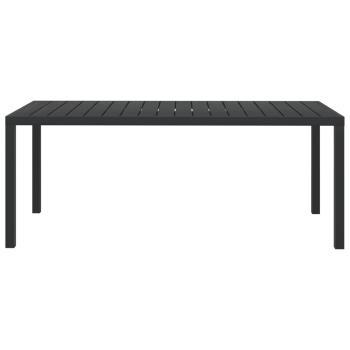 7-tlg. Garten-Essgruppe mit Kissen Poly Rattan Schwarz