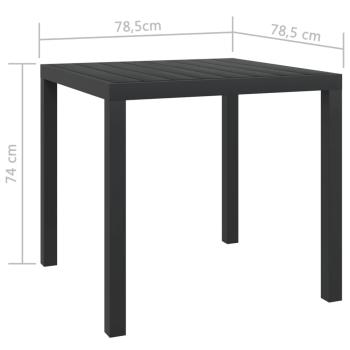 5-tlg. Garten-Essgruppe mit Kissen Poly Rattan Grau