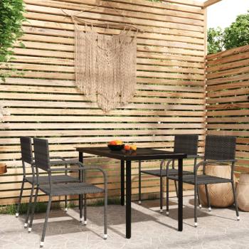 ARDEBO.de - 5-tlg. Garten-Essgruppe Grau