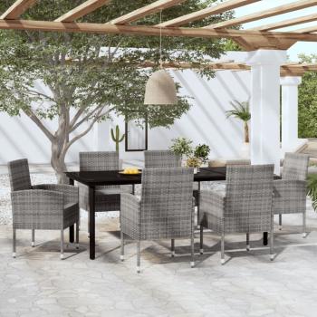 ARDEBO.de - 7-tlg. Garten-Essgruppe Anthrazit
