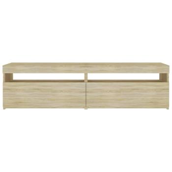 TV-Schränke 2 Stk. mit LED-Leuchten Sonoma-Eiche 75x35x40 cm