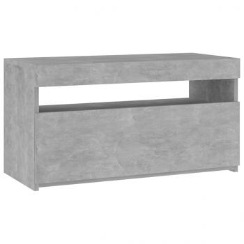 TV-Schrank mit LED-Leuchten Betongrau 75x35x40 cm