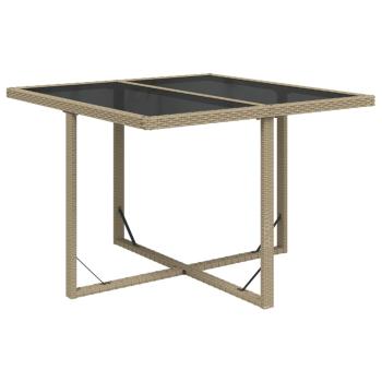 ARDEBO.de - 9-tlg. Garten-Essgruppe mit Kissen Poly Rattan Beige