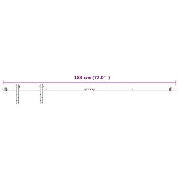 Mini Schiebetürbeschlag Set für Schranktüren Carbonstahl 183 cm