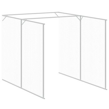 Hundehütte mit Auslauf Anthrazit 165x863x181cm Verzinkter Stahl