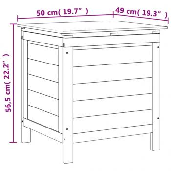 Gartentruhe Weiß 50x49x56,5 cm Massivholz Tanne