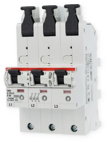 ARDEBO.de ABB S751/3-E50 selektiver Hauptsicherungsautomat, 50A, 3-Polig (2CDS781001R4502)