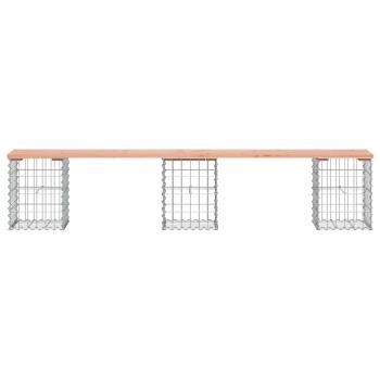 Gartenbank aus Gabionen 203x31x42 cm Massivholz Douglasie