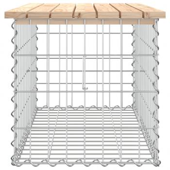 Gartenbank aus Gabionen 83x44x42 cm Massivholz Kiefer