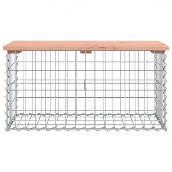 Gartenbank aus Gabionen 83x44x42 cm Massivholz Douglasie